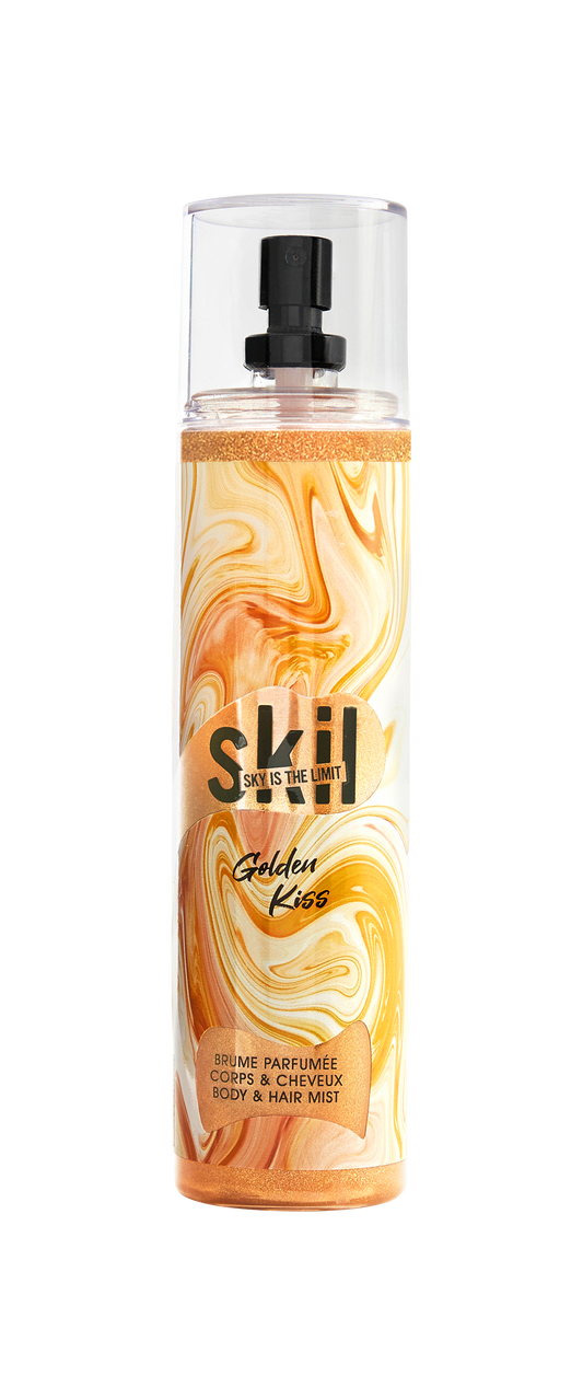 SKIL GOLDEN KISS GLITTER BODY & HAIR MIST 250ML